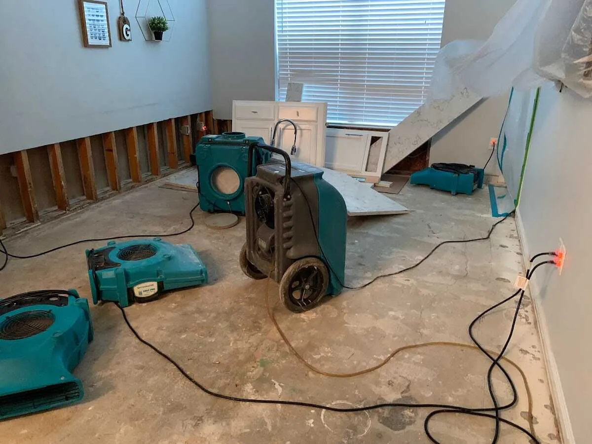 Dehumidifier in flood-cut room for Water Extraction & Removal in Hollywood
